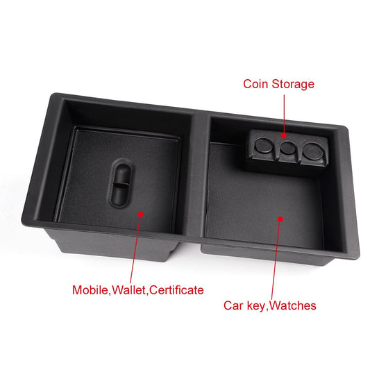 G-PLUS Center Console Organizer for GM OEM 2014-2017 Models Front Floor Tray Front View