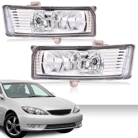 G-PLUS Clear Lens Bumper Fog Light Assembly Compatible With Toyota Camry 2005 2006 Driving Fog Lamps W/Switch + 9006 Bulbs + Wiring Kits neblineros para autos delantero faros antiniebla