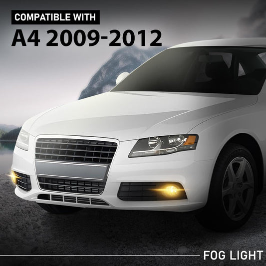 G-PLUS Pair Fog Lights Lamps Assembly, Compatible with Audi A4 S4 Q5 B8 2009-2012/ Audi Allroad 2012-2015, Left Driver & Right Passenger Side 2PCS