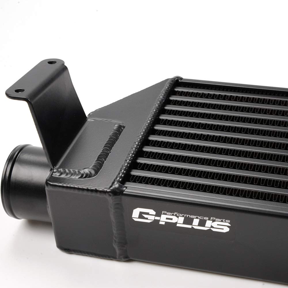 Twin Intercooler + Blue Hose Kit Black Compatible With VW VOLKSWAGEN Golf R GTI MK7 Upgrade