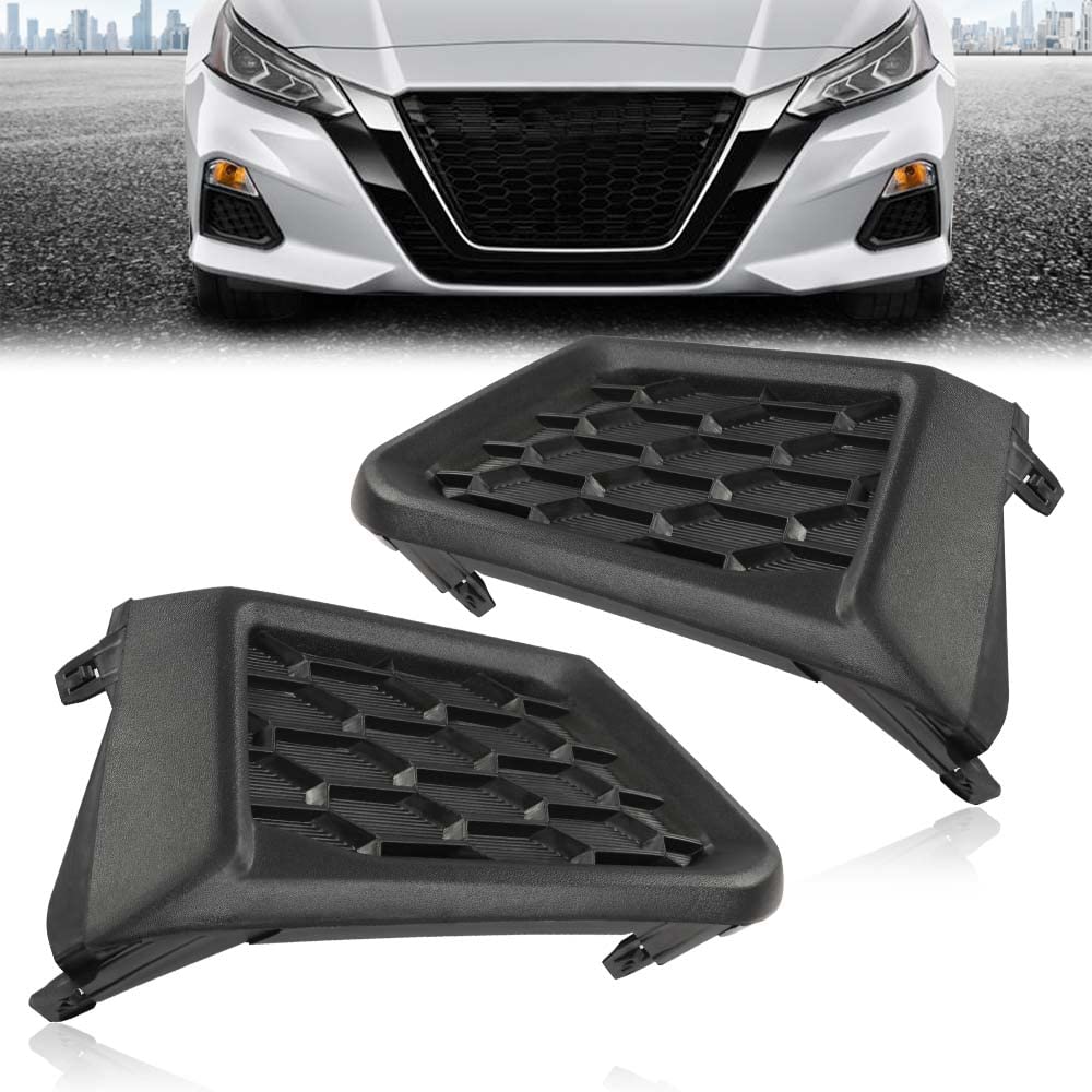 G-PLUS Driver & Passenger Side Fog Light Cover Set Compatible with 2019 2020 2021 NISSAN ALTIMA S SR NI1038163, NI1039163, NI1038163C, NI1039163C, NI1038163V, NI1039163V