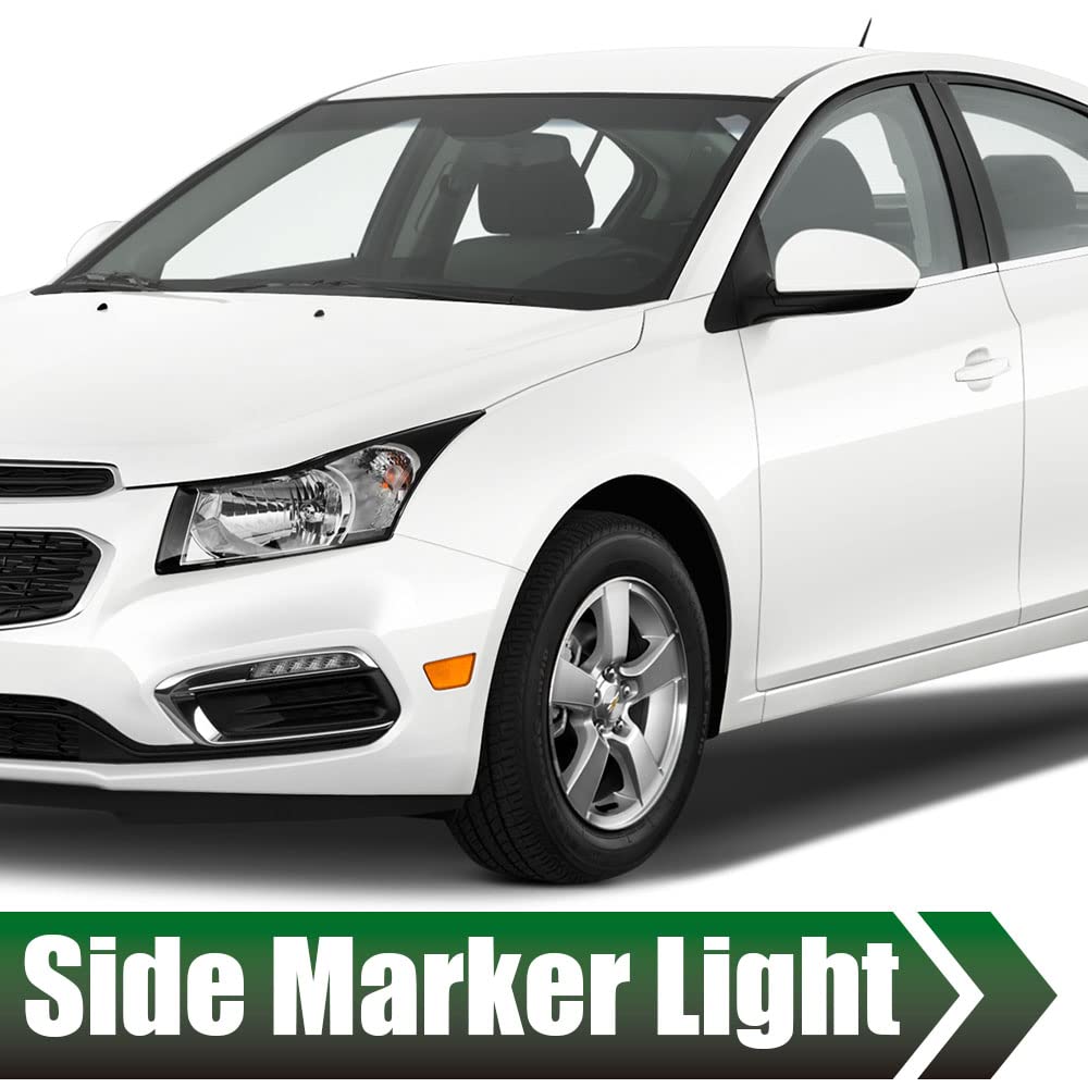 G-PLUS Front Bumper Mounted Side Marker Light Assembly Compatible With 2014-2015 Cruze Diesel/2016 Cruze Limited/2011-2015 Cruze (Driver & Passenger Side)