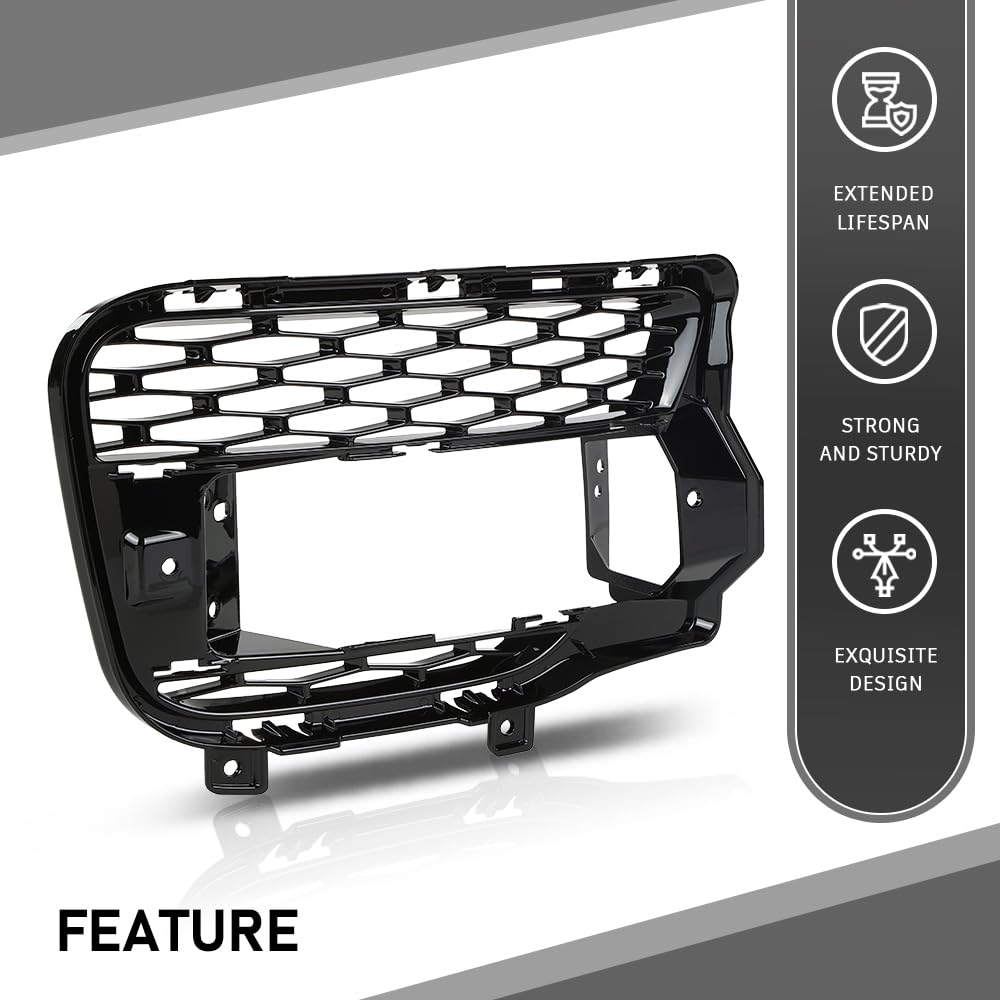 G-PLUS Grill Fog Light Cover Front Passenger Right Side Compatible with Land Rover Range Rover Sport 2014-2017