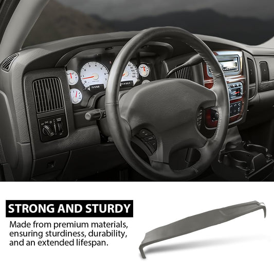 G-PLUS TPE Molded Dash Cover Grey Compatible with 2002 2003 2004 2005 Dodge Ram 1500/2003-2005 Dodge Ram 2500 3500