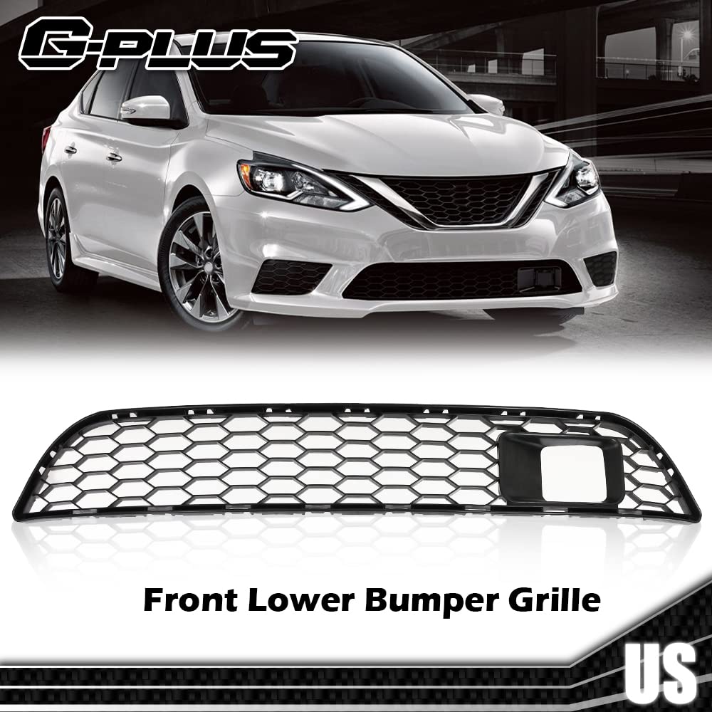 G-PLUS Front Lower Bumper Grille Compatible with 2015 2016 2017 2018 Nissan Sentra 62254-4FY0A