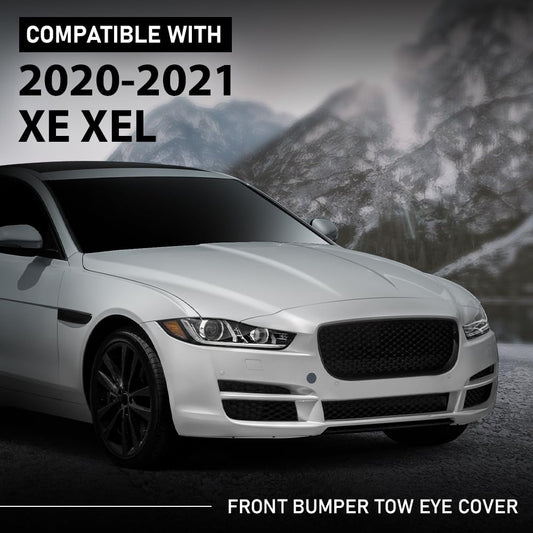 G-PLUS Front Bumper Tow Eye Cover for Jaguar XE XEL 2020-2021 Front View