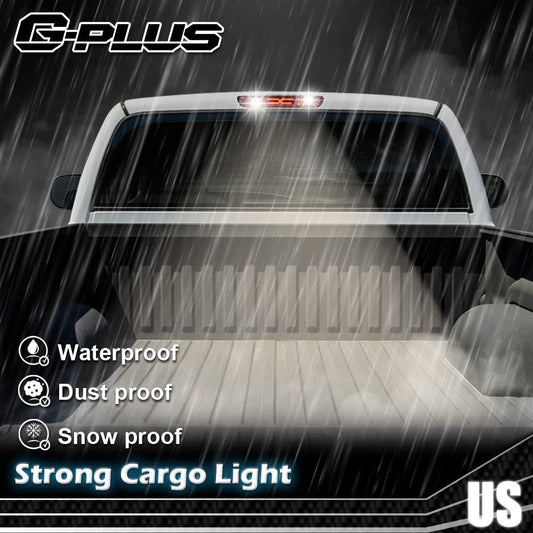 G-PLUS LED 3rd Third Center High Mount X Stop Light Lamp Compatible with 2004-2012 Chevy Colorado/GMC Canyon 2006-2008 Isuzu I-Series 3D LED Bar Tail Brake Light 15286505