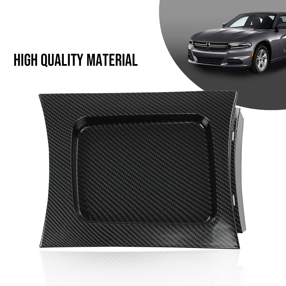 G-PLUS Shifter Console Tray Bezel Black Compatible with 2011-2017 Dodge Charger