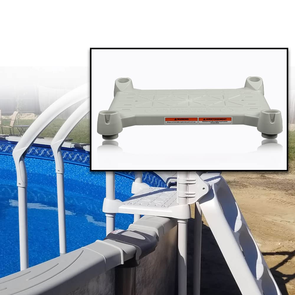 G-PLUS Grey Platform Fit Above Ground BiltMor Swimming Pool Step