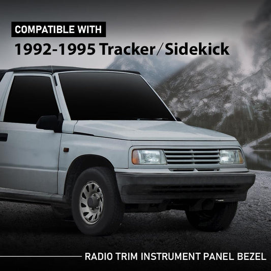 G-PLUS Dash Radio AC Bezel Panel Trim, Compatible with Geo Tracker/Suzuki Sidekick 1992 1993 1994 1995 Black Dash Panel