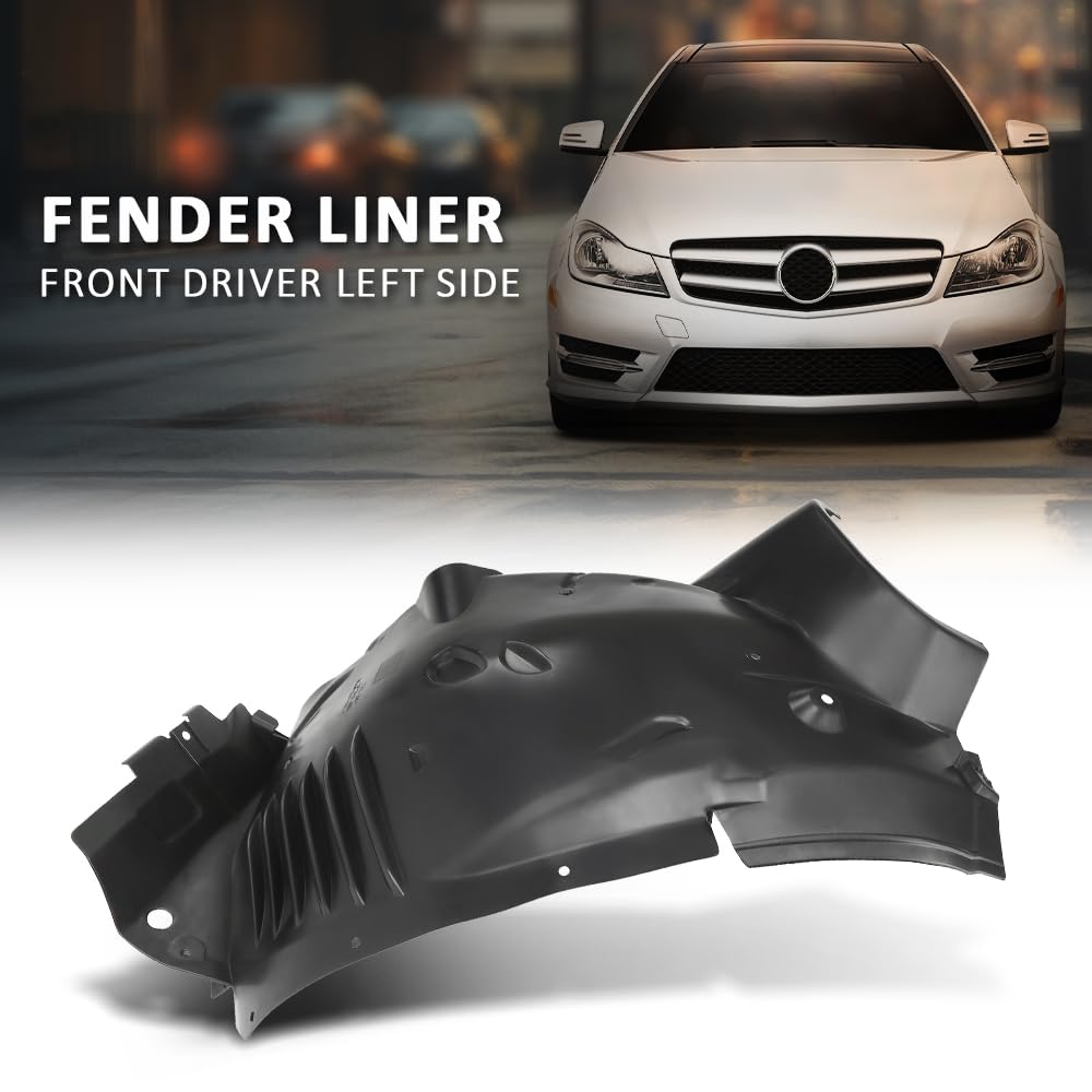 G-PLUS Fender Liners Front Driver Left Side Compatible with Benz C250 C300 C350 2012-2014 2046906030, MB1248173
