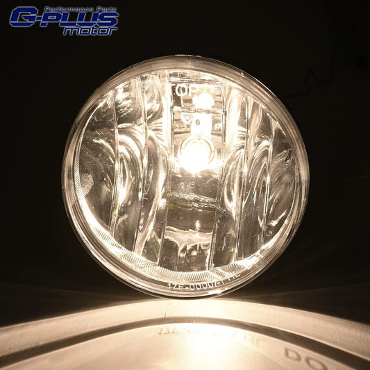 G-PLUS Fog Lights w/Bulbs Compatible With 07-14 GMC Sierra 1500/2500 / 3500 N, Front Bumper Driving Lamps,Clear lens Chrome Housing