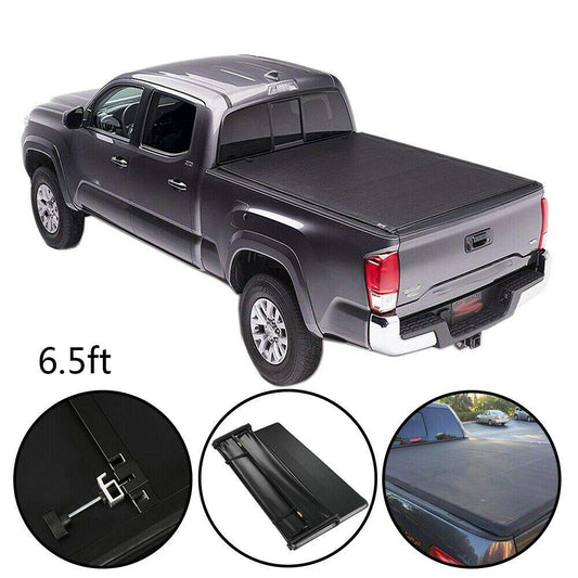 G-PLUS T4 Four-Fold Solid Truck Tonneau Cover Replacement for 2007-2013 Toyota Tundra | 6.5Ft Standard Short Bed | for Fleetside/Styleside Models Only | for Without Bed Rail System