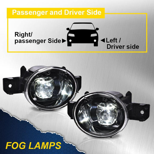 G-PLUS Fog Lights Assembly Replacement for 2019 2020 Nissan Altima 4-Door Sedan S SL SR SV Front Bumper Fog Lights w/Bulb Clear Lens LED Fog Lamps (Pair)