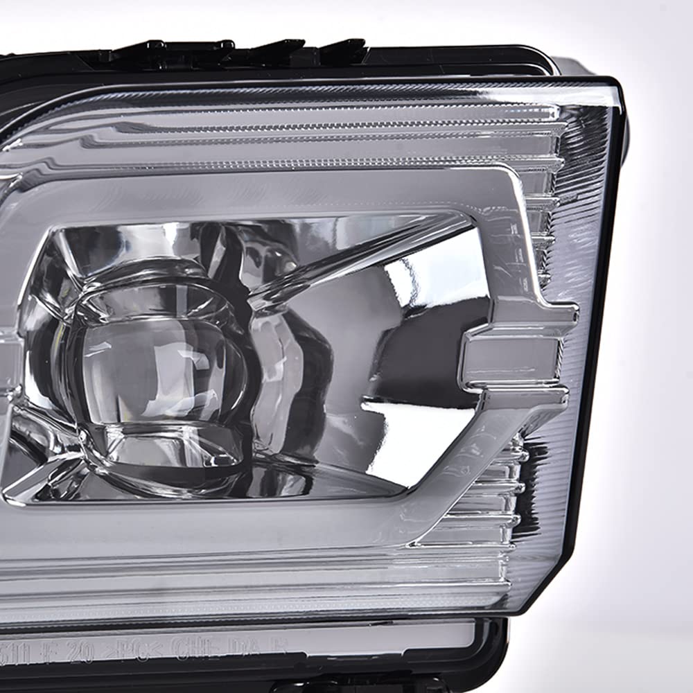 G-PLUS LED Fog Lights Compatible With 2019 2020 2021 Chevy Silverado 1500,Front Bumper Driving Fog Lamps W/o Wiring Kit Driver & Passenger Pair (Smoky Lens Chrome Housing)