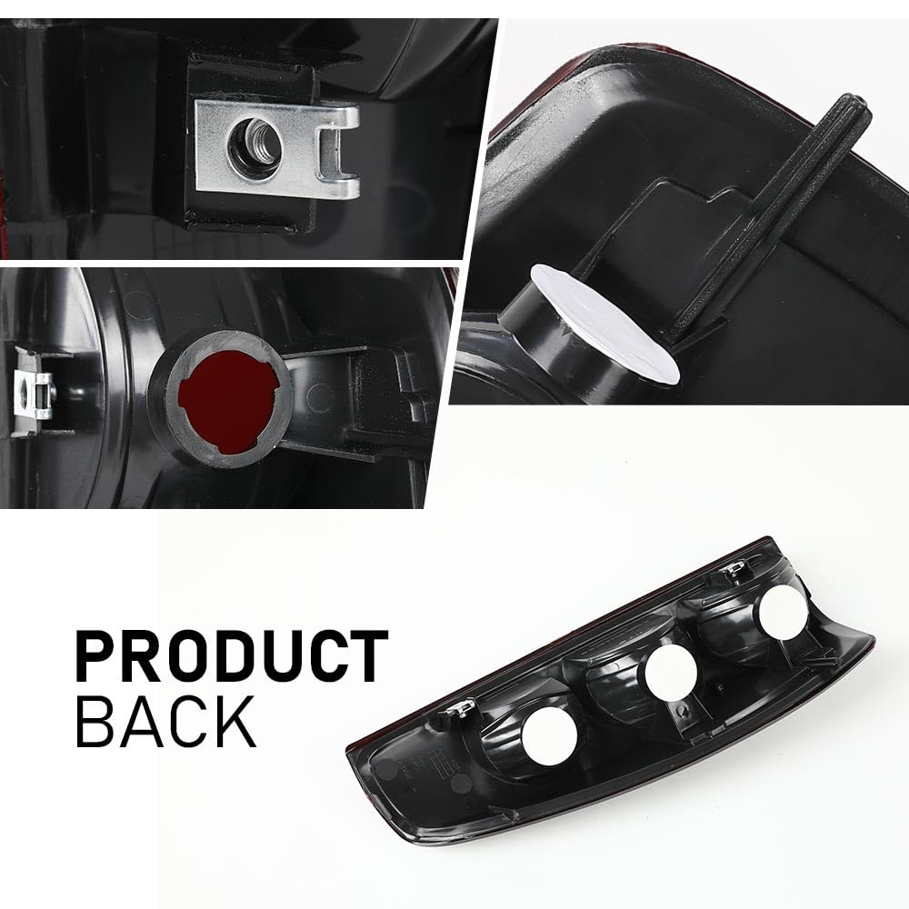 G-PLUS Tail Lights Rear Brake Lamps Compatible with Chevy Colorado 2004-2012,Fit GMC Canyon 2004-2012,Fit Isuzu i290 i370 2007-2008,20825943 Smoke Lens Luces Traseras Rear Brake Lamps Assembly
