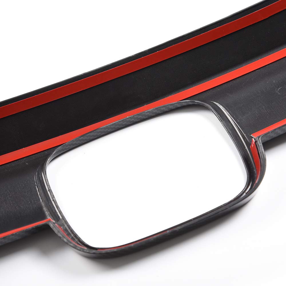 G-PLUS Carbon Fiber Front Bumper Lip Upper Grill Molding Trim Cover + 2Pcs Eyelid Cover Set, Compatible with Honda Accord 10th Gen Sedan 2018-2020, 3pcs