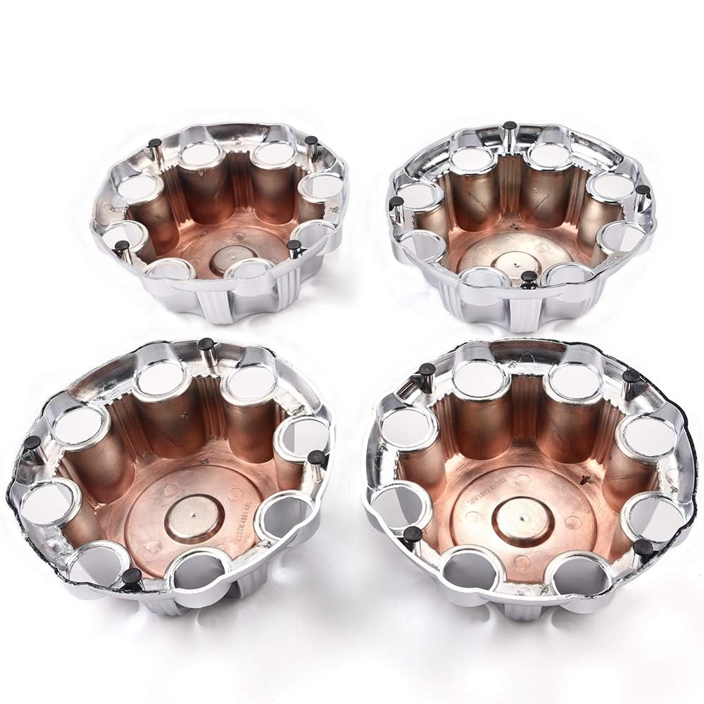 G-PLUS Wheel Center Caps 8 Lugs Best for 16'' Van & Truck Rim Wheels - Fit Chevy Silverado/GMC Sierra 2500 1999-2008, Sierra 1500 2001-2007, Suburban/Yukon 2500 2000-2008