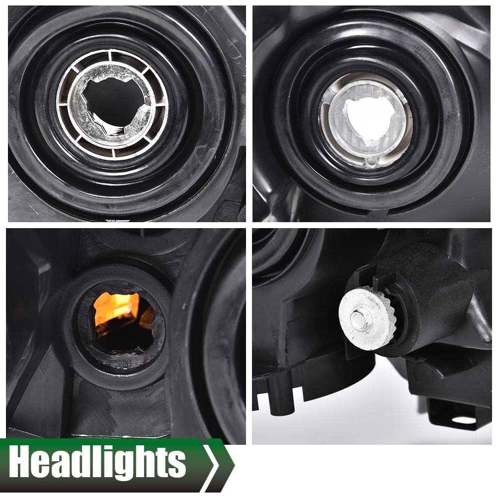 G-PLUS Headlights Assembly Compatible With 2013 2014 2015 Nissan Altima 4-Door Sedan OE Style Automotive Halogen Model Headlamps Chrome Housing 2PCS,faros delanteros
