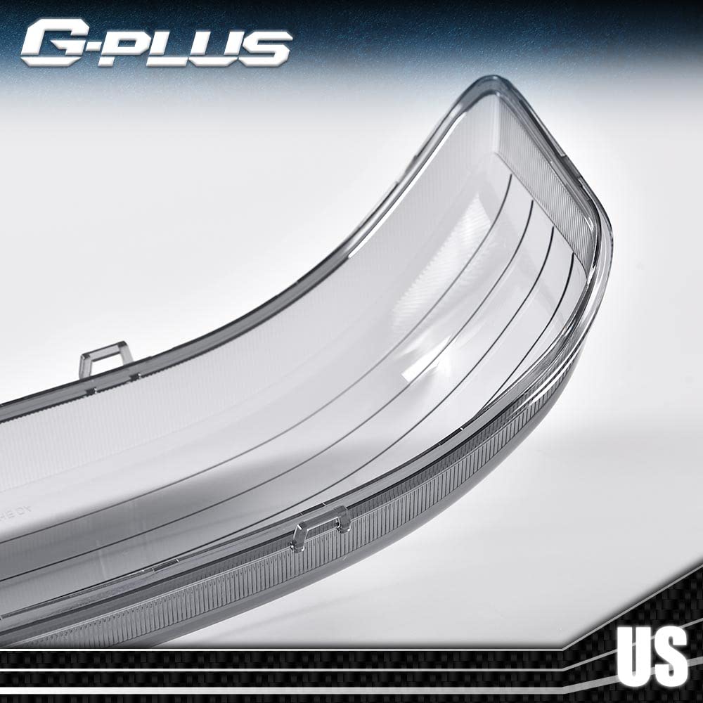 G-PLUS Front Headlight Lenses Cover Compatible with 1999-2002 Chevy Silverado 1500 2500 3500,Left & Right Side Replacement A Pair (Smoky Lens)