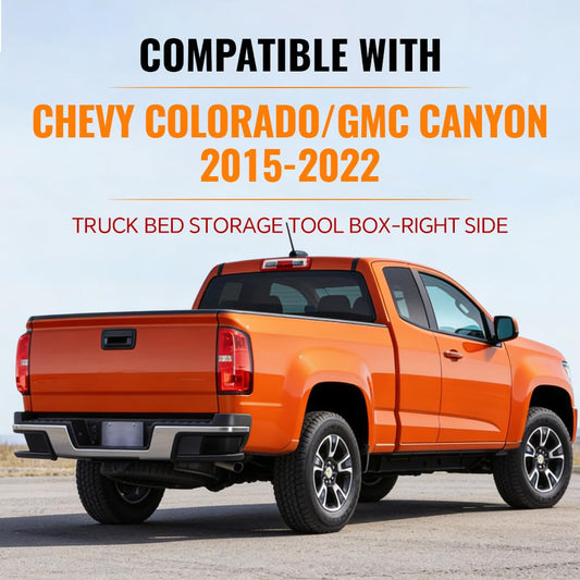 G-PLUS Rear Right Truck Bed Storage Box Toolbox Compatible with Chevy Colorado/GMC Canyon 2015-2020 Right Passenger Side Truck Bed Box