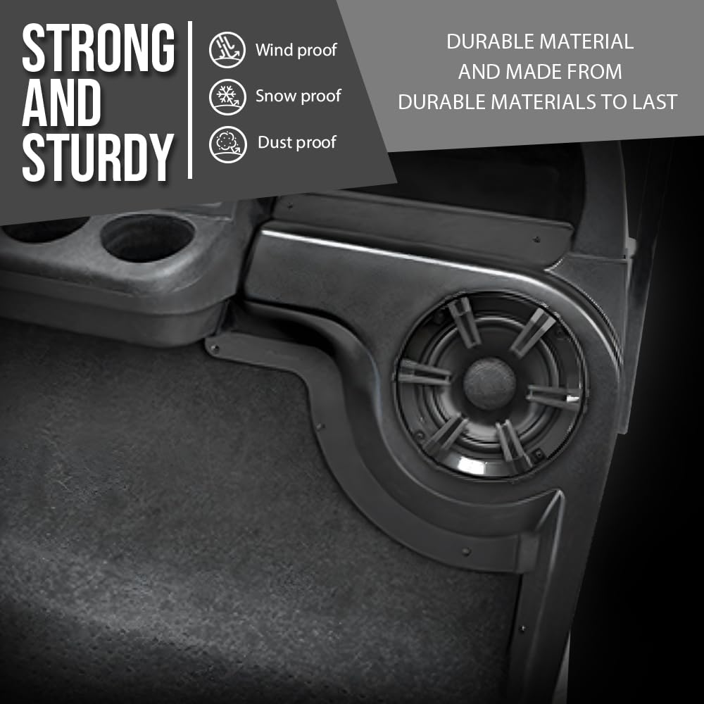 G-PLUS Speaker Housing Pod Set of 2 Left & Right Compatible with EZGO TXT Golf Cart 1994-2013 Black