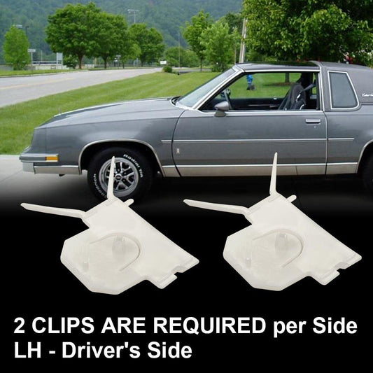 G-PLUS Lower Fender Retaining Clips Chrome Molding Trim Compatible with 1981-1988 Cutlass,2 PCS Clip Mounting Retainer Kit GM # 22510423