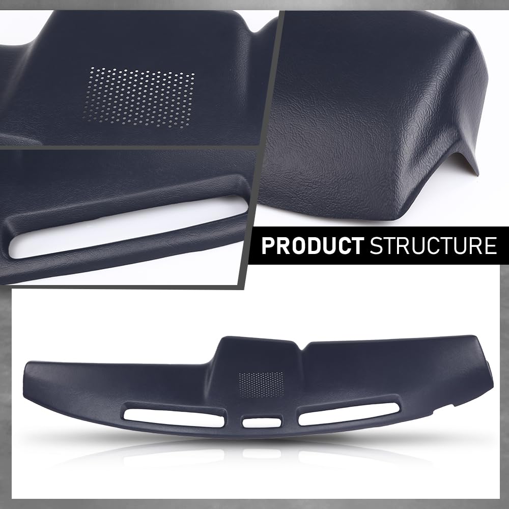 G-PLUS Dark Blue Dash Cover Compatible with Ford F100 F150 F250 F350 Bronco 1980-1986 Dashboard Cover