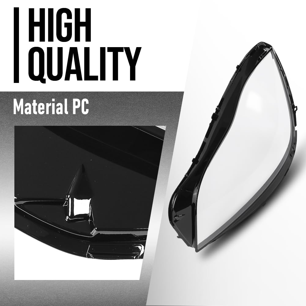 G-PLUS Headlight Lens Cover Compatible with Benz CLS-Class W218 2015-2018 Left & Right Front Headlamp Lens Cover Clear