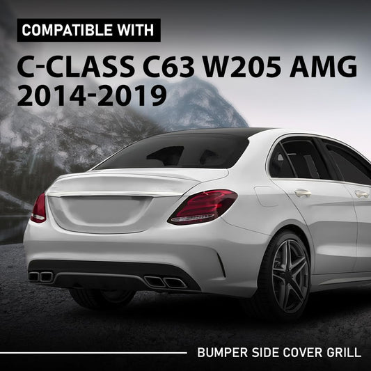 G-PLUS Rear Bumper Left+Right Side Vent Grille Compatible with Benz C-Class C63 W205 AMG 2013-2017 2Pcs A2058850053