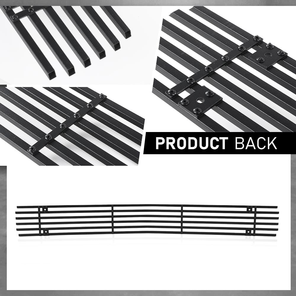 G-PLUS Billet Grille Insert Compatible with Chevy Blazer C/K Pickup Suburban Tahoe 1994-1999 Black
