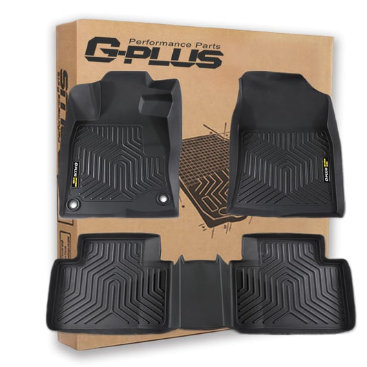 G-PLUS Floor Mats for Honda Civic Sedan Hatchback 2016-2021 TPE Black