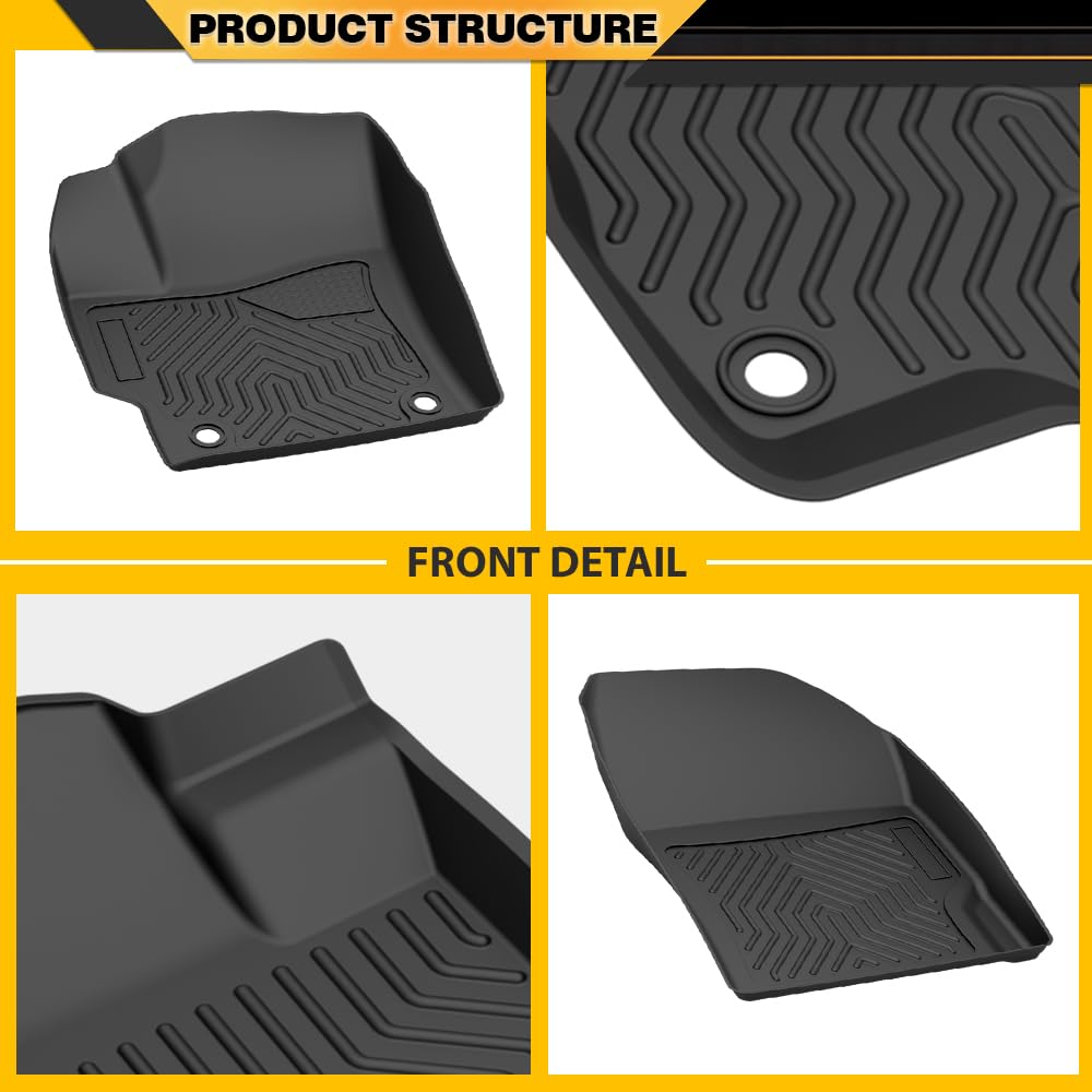 G-PLUS TPE Cargo Liners Compatible with Toyota Corolla Sedan 2020-2024(NOT Fit Hatchback Models) All Weather Full Cover Protection 1st & 2nd Row Cargo Liner Black 3PCS