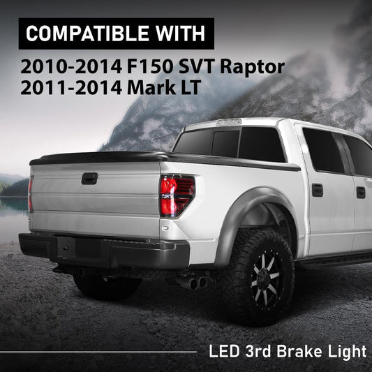 G-PLUS LED Third 3rd Brake Light Compatible with Ford F150 SVT Raptor 2010-2014,Fit Lincoln Mark LT 2011-2014 LED 3rd Brake Lamp AL3Z13A613G