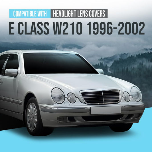 G-PLUS Headlight Lens Cover Compatible with Benz E Class W210 1996-2002 A2108205061, A2108204961 Left & Right Pair Front Headlamp Lens Cover Clear