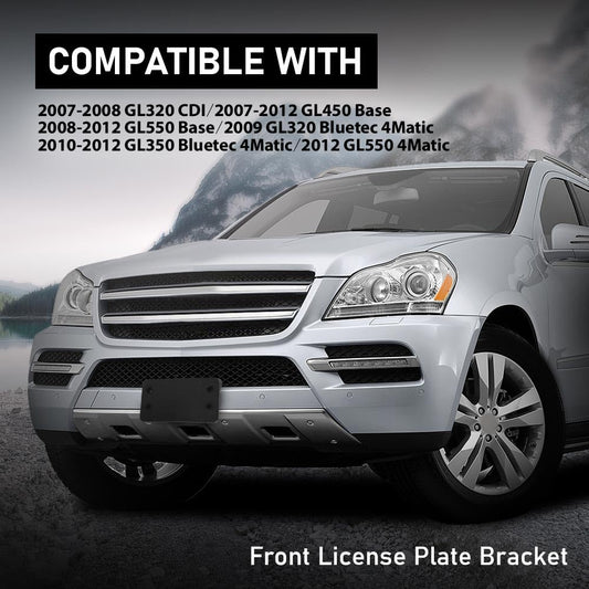G-PLUS Front License Plate Brackets Compatible with Benz GL320 2007-2009/Fit Benz GL350 2010-2012/Fit Benz GL450 2007-2012/Fit Benz GL550 2008-2012 1648850381 MB1068123 1648850381 MB1068123