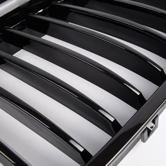 Gloss Black Front Hood Kidney Grille Grill Compatible For BMW F07 5 Series GT 535iGT 550iGT 2012+
