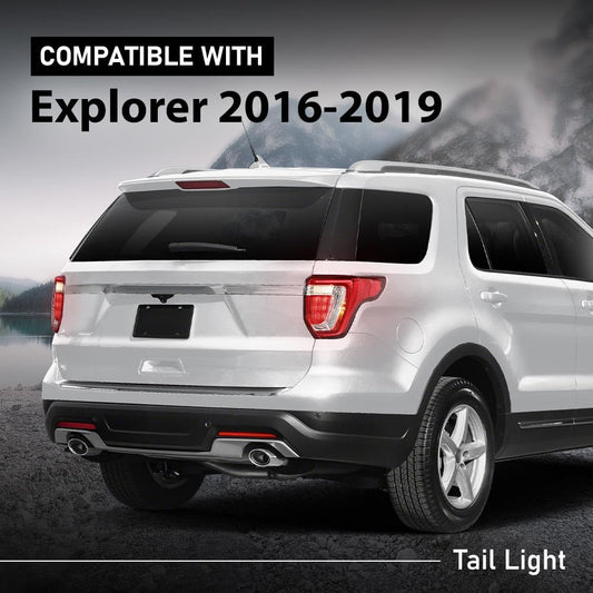 G-PLUS Tail Light Assembly Rear Brake Lamp Right Side Without Wiring Harness & Bulb Compatible with Ford Explorer 2016-2019 FB5Z13405A Faros Traseros Luces Traseras
