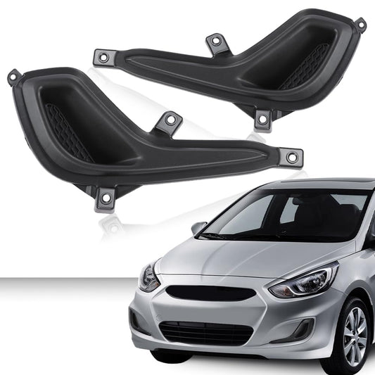 G-PLUS Fog Light Lamp Cover Compatible with 2012-2017 Hyundai Accent 1.6L 1591CC 97Cu.In.L4 GAS DOHC Left & Right 1Pair 865631R000, 865641R000