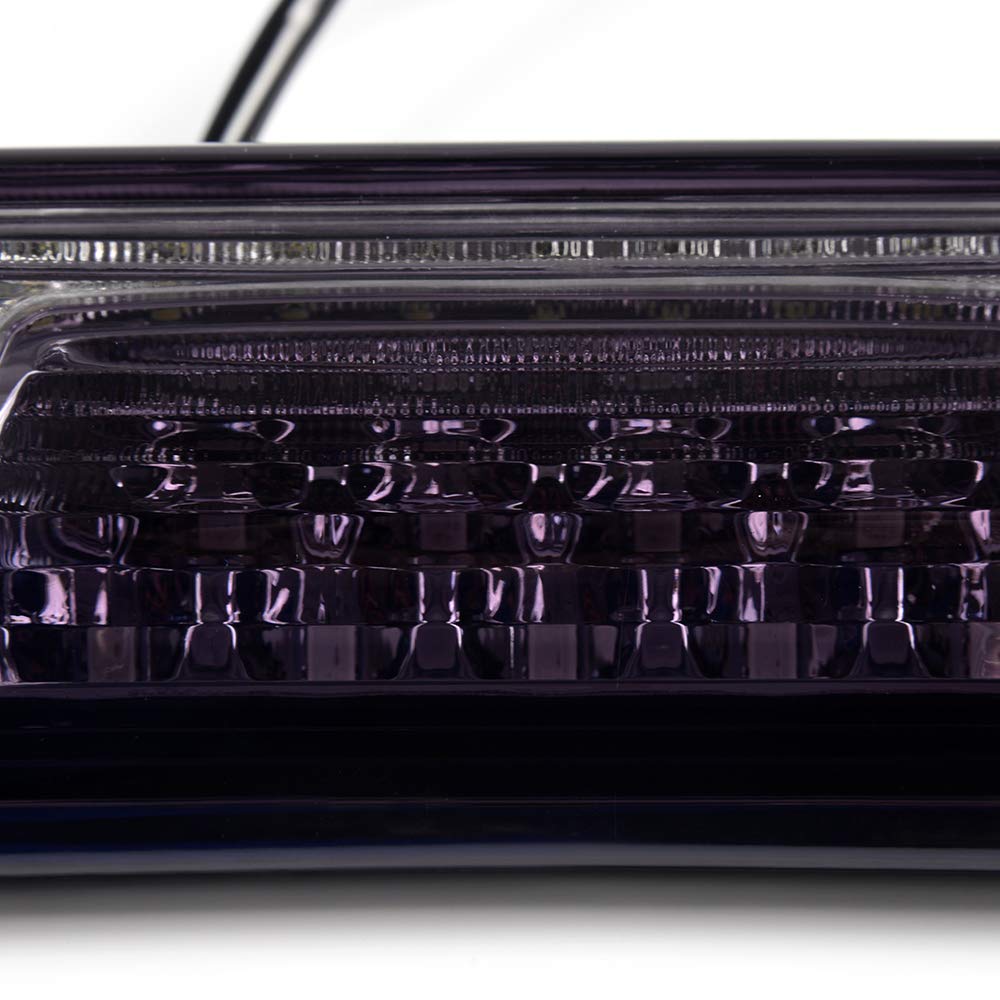 G-PLUS Rear LED Third Brake Light Compatible With 2014-2018 Chevy Silverado/GMC Sierra1500/2500HD/3500,3RD Cargo Led Tail Lamps Chrome Housing,Smoky Clear Lens