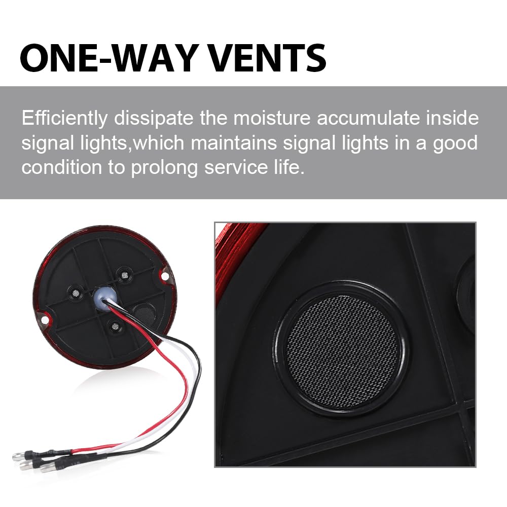 G-PLUS Red Lens Warm White LED Watermelon Marker Turn Signal Light w/Base universal