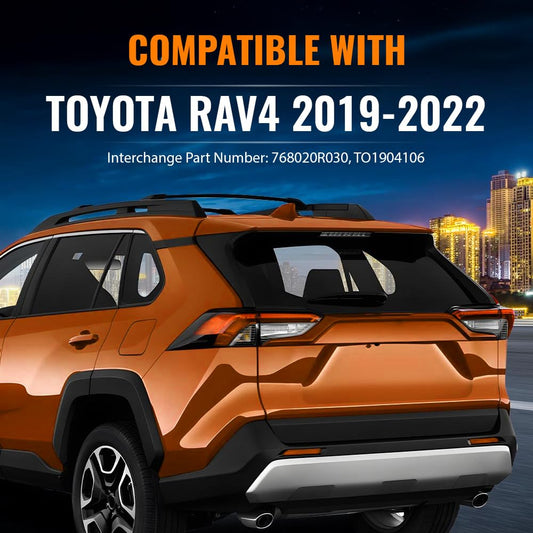 G-PLUS Liftgate Tailgate Finish Molding Strip Compatible with Toyota RAV4 2019-2022 768020R030 TO1904106 Black Rear Door Lower Molding Trim Panel