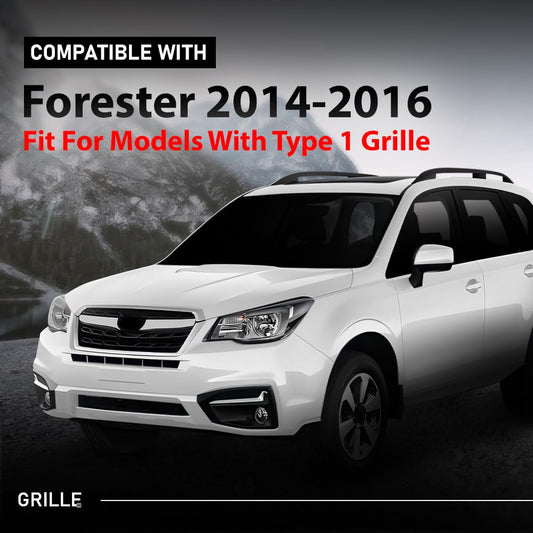 G-PLUS Hood Top Grille Compatible with Subaru Forester 2017-2018,Fit For Models With Type 2 Grille 91121SG240