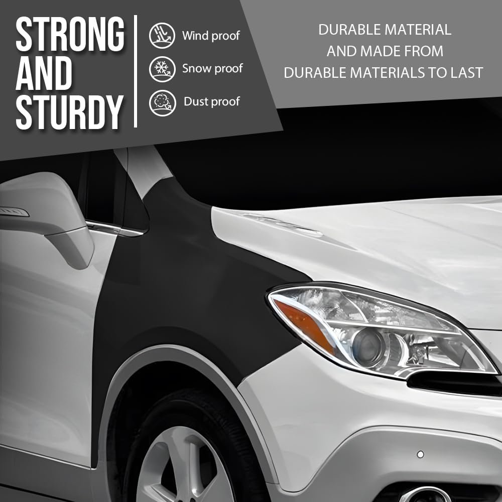 G-PLUS Front Fender RH Right Passenger Side Compatible with Buick Encore (submodel: Base, Convenience, Leather, Premium) 2013-2016 without Turn Signal Light Hole 95031570, GM1241382 Black