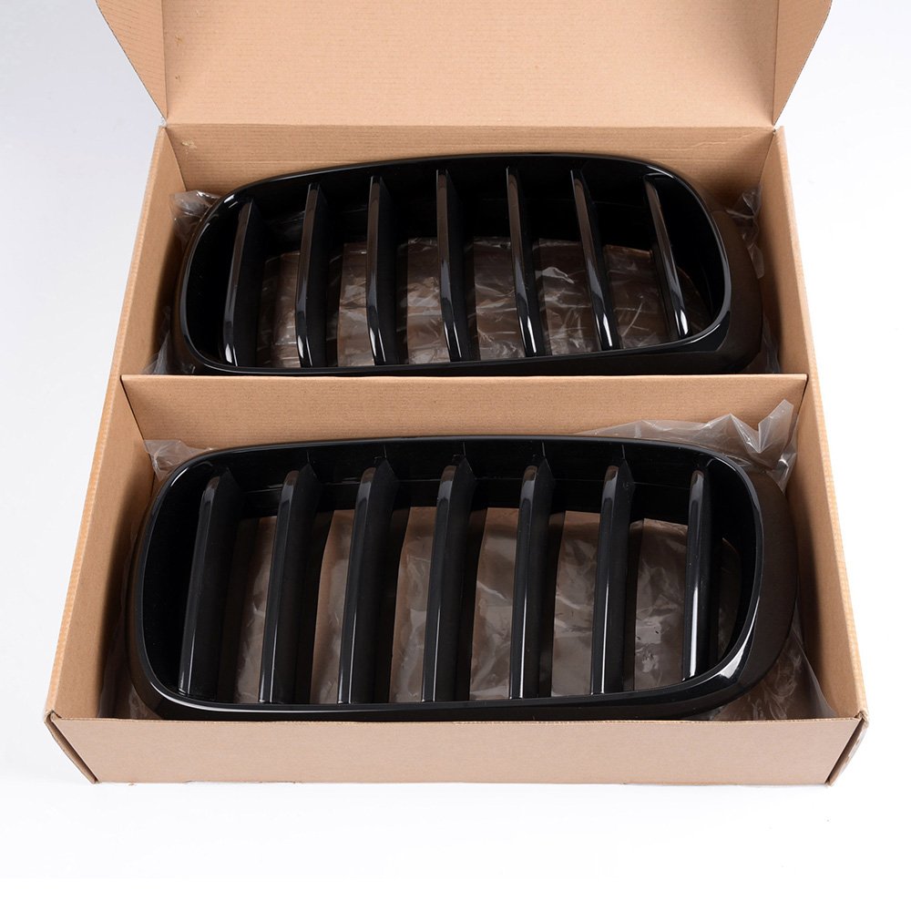 Gloss Black Front Bumper Hood Kidney Grille Grill Replacement For BMW F15 X5 F16 X6 X Series 2014 2015 2016