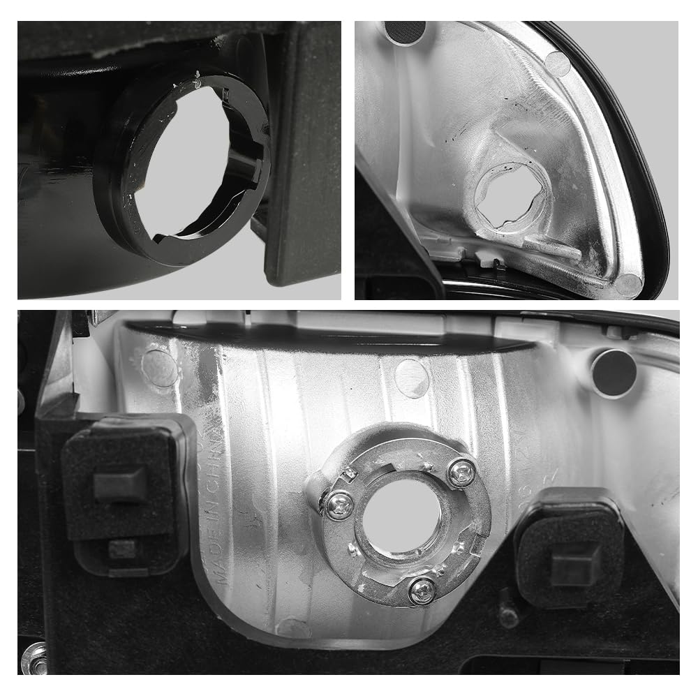 G-PLUS Headlights Assembly Fit Chevy S10 Pickup/Blazer 1998 1999 2000 2001 2002 2003 2004 Bumper Headlamps Clear Lens Black Housing Amber Reflector 16526217 16526218 15098267 15098268,faros delanteros