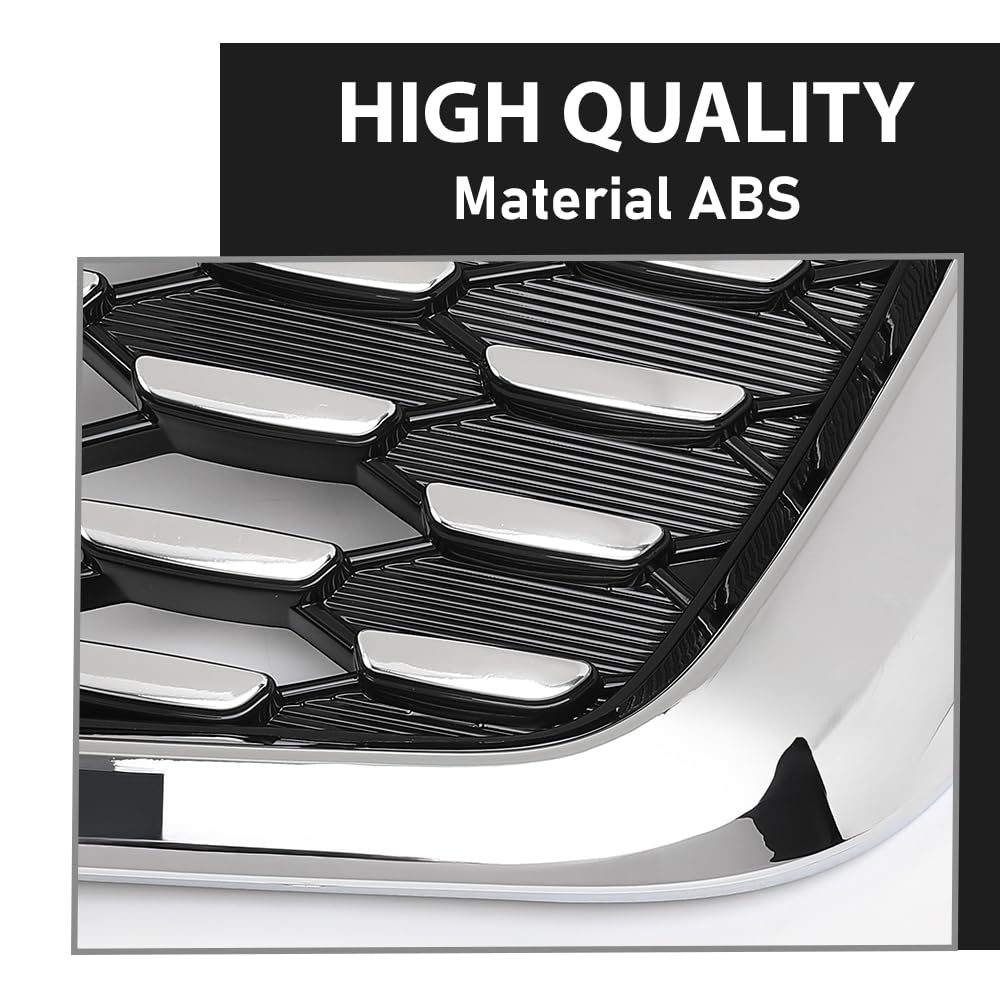 G-PLUS Front Bumper Upper Grille Assembly With Camera Hole Compatible with Kia Sorento 2019-2020 86380-C5800, 86380C5800 Chrome Black