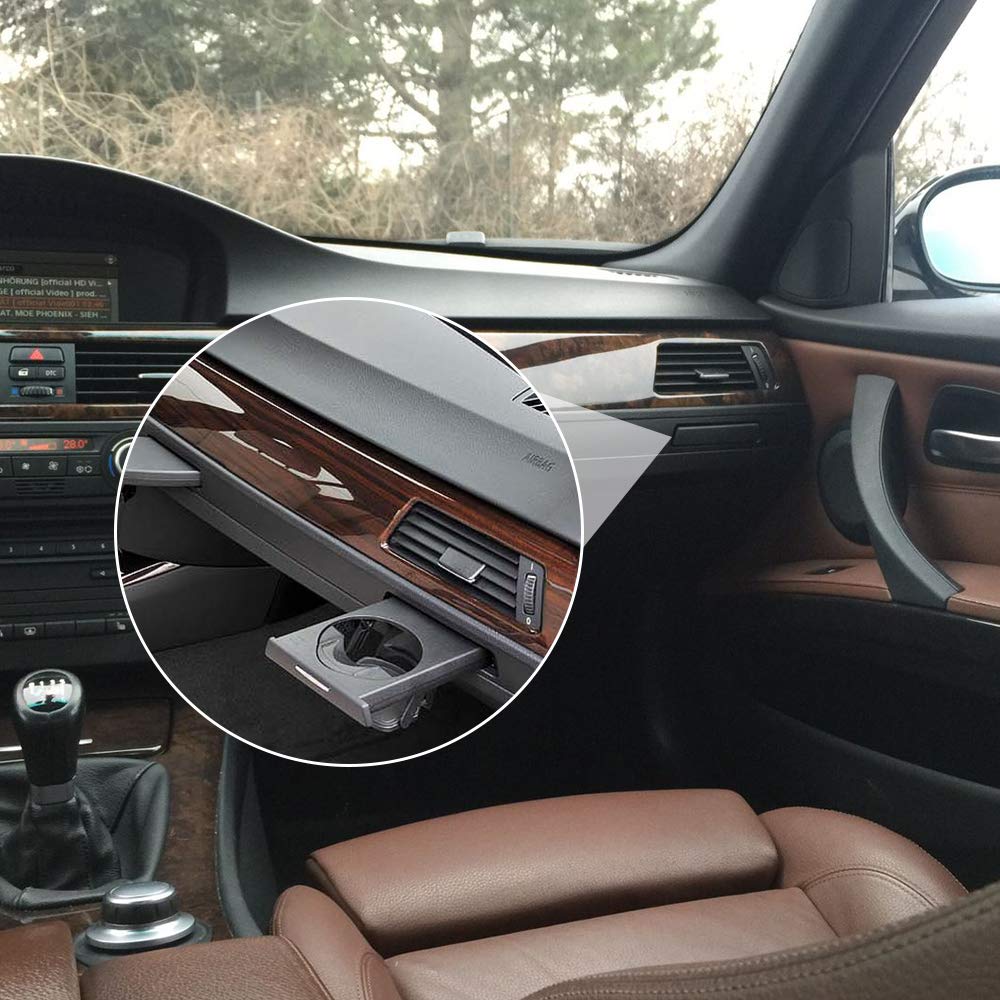 URO Parts Retractable Passenger Side Drink Cup Holder 51459173469 Compatible for BMW E90 E91 E92 E93 2007-2013