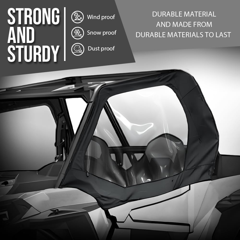 G-PLUS Soft Upper Doors Compatible with Polaris RZR XP 1000 and RZR XP Turbo 2014-2022 Fit Polaris RZR S 1000 2016-2020 Black 2 Pcs