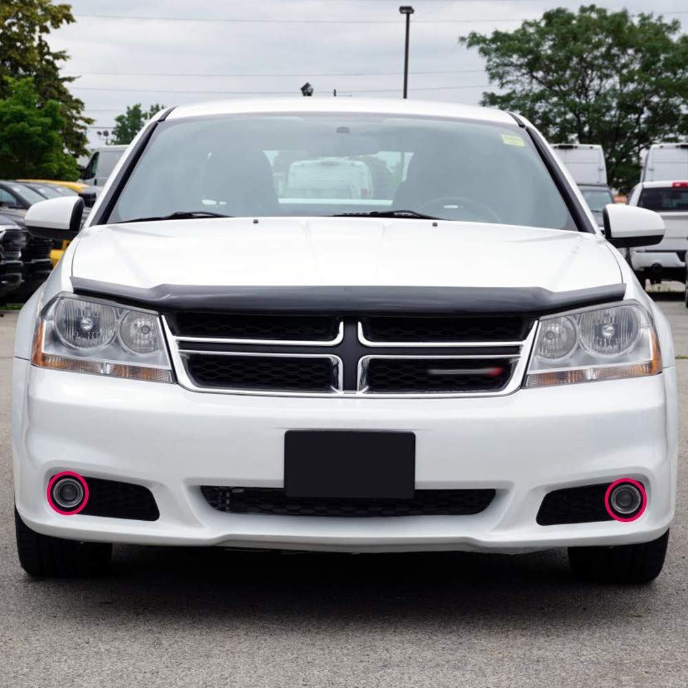 G-PLUS Bumper Fog Lights Compatible With Chrysler 300 2014/ Fit Dodge Avenger/Charger, Fit Chrysler 200 2014-2015/ Fit Dodge Challenger/Durango/Cherokee, Clear Lens Driving Fog Lamps